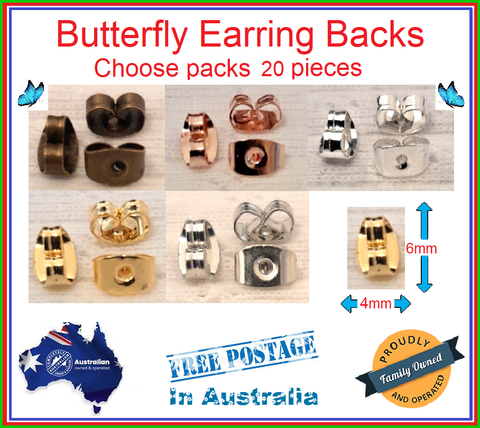 10-1000 Butterfly Earring Scroll Backs