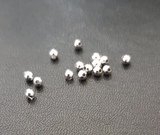 100 pack of 2mm White Silver Spacer Beads 0.7mm Hole Diameter