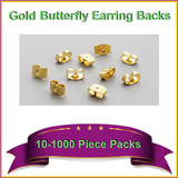 10-1000 Gold Butterfly Earring Scroll Backs