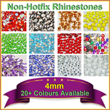 100-2000 4mm Rhinestones non hot fix Acrylic Flat Back