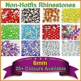 100-2000 6mm Rhinestones non hot fix Acrylic Flat Back