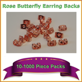 10-1000 Rose Gold Butterfly Earring Scroll Backs