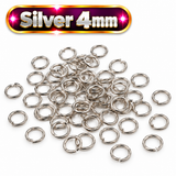 10-1000 Silver Split Jump Ring Rings 4mm, 7mm, 10mm