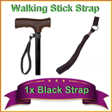 Walking Stick Wrist Strap Trekking Pole Nylon Strong Stretchy Black Straps Only