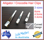 5-50 Silver Alligator Hair Clips 34mm 45mm or 60mm