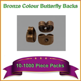 10-1000 Bronze Butterfly Earring Scroll Backs