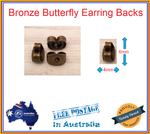 10-1000 Bronze Butterfly Earring Scroll Backs