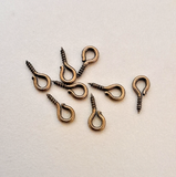 10 20 50 100 200 500 or 1000 Small Screw Hooks Eye Pins Jewellery 7.5mm - 10mm Length