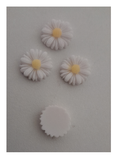 10/20x White Daisy Resin Rhinestones Cabochon Arts and Crafts Flower