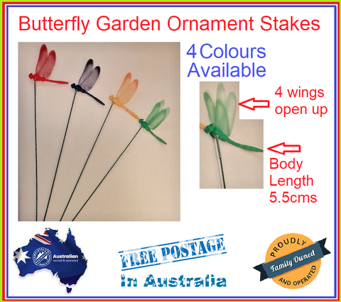 Dragonfly Garden Ornaments Stakes