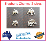 1/2/5/10 Elephant Charms 2 sizes available for Bracelets Earrings or Necklaces