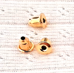 10-1000x Earring Bullet Backings Backs Gold Silver Bronze White Silver Tone