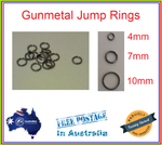 10-1000 Gunmetal Split Jump Ring Rings 4mm, 7mm, 10mm