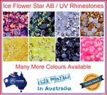 100-2000 Ice Flower Star Round 5mm AB UV Rhinestones Flat Back