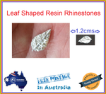 Leaf Flatback Rhinestone Leaves Silver Sparkle AB