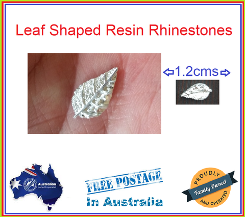 Leaf Flatback Rhinestone Leaves Silver Sparkle AB