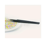Metal Angled Rhinestones Tweezers Crafting Nail Art Tool Pick Up Aid