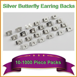 10-1000 Silver Butterfly Earring Scroll Backs