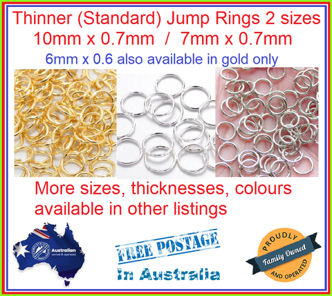 10/20/50/100/200/500/1000 Split Jump Rings 6mm 7mm 10mm x 0.7 Thin Link