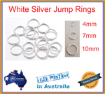 10-1000 White Silver Split Jump Ring Rings 4mm 7mm 10mm