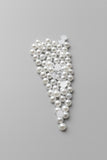 100/500/1000/2000 Faux Half White Pearl Rhinestones Flat Back 4mm / 5mm / 6mm