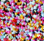 100/500/1000/2000 Faux Half Pearl Rhinestones Flat Back 4mm / 6mm