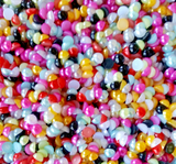 100/500/1000/2000 Faux Half Pearl Rhinestones Flat Back 4mm / 6mm