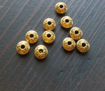 5/10/20/50 Tibetan gold or silver disk metal spacer beads