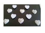 10/20/50/100 piece pack rhinestones love heart sparkle