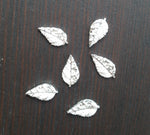 Leaf Flatback Rhinestone Leaves Silver Sparkle AB