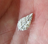 Leaf Flatback Rhinestone Leaves Silver Sparkle AB