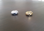 2 - 20 Lion Head Spacer Beads Gold and Silver