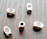 5/10/20x Antique Tibetan Silver Metal Spacer Beads 7 Dots 6.5mm x 4mm