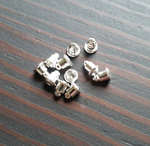 10-1000x Earring Bullet Backings Backs Gold Silver Bronze White Silver Tone