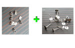 10-2000 earring stud 4 6 8mm post pad finding butterfly + backs
