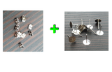 10-2000 earring stud 4 6 8mm post pad finding butterfly + backs